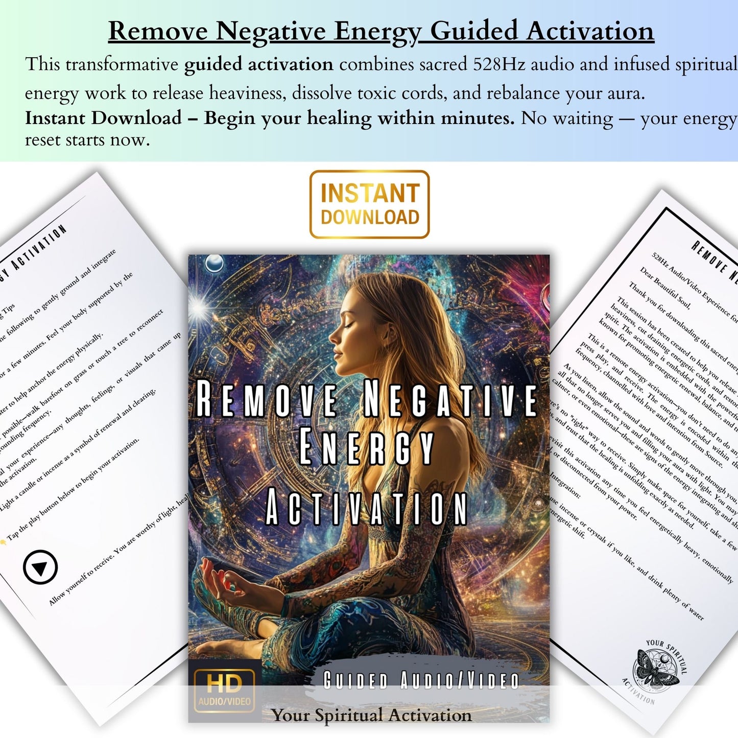 Spiritual Energy Clearing Audio Download to Stop Negative Thoughts and Release Blockages.