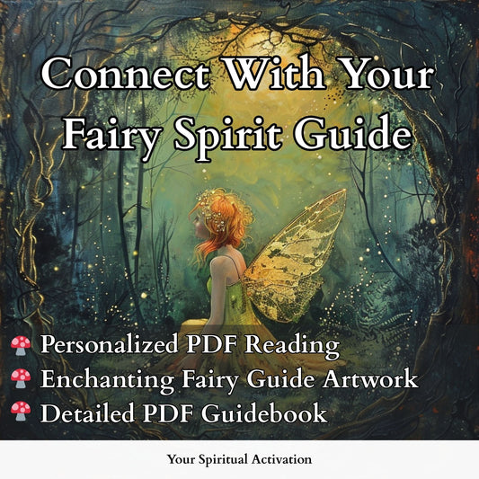 Personalized fairy spirit guide, psychic reading in PDF format with a channeled message from your unique fairy spirit guide, offering spiritual insight and gentle guidance.
